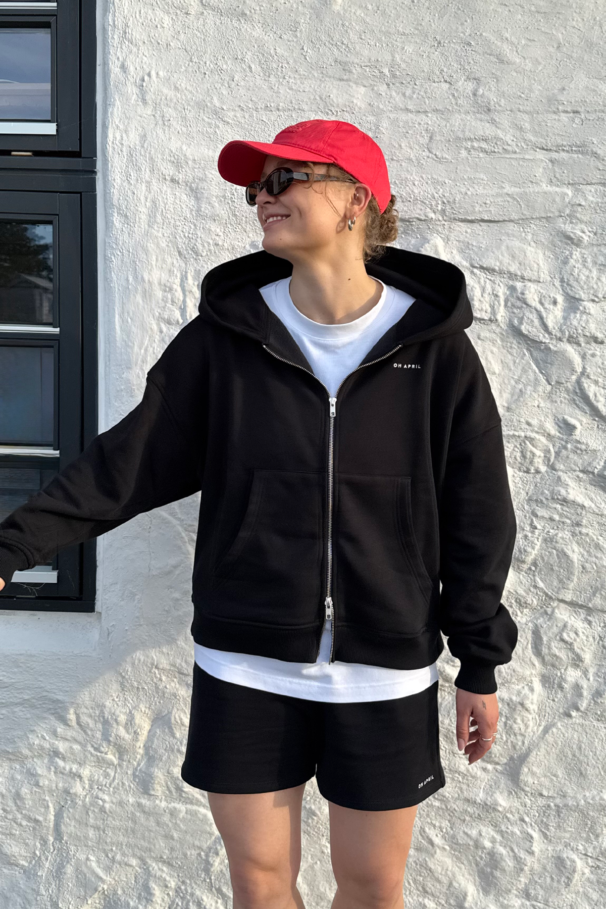 Boyfriend Zip Hoodie Black