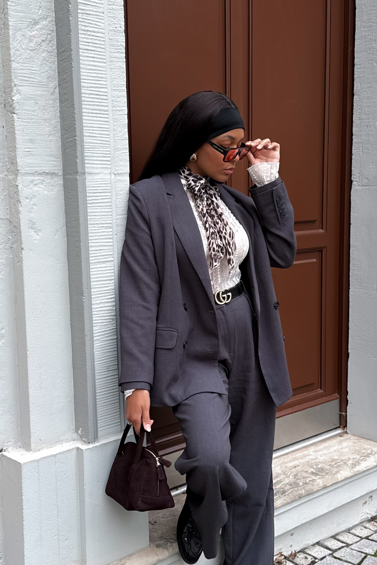 Franja Blazer Dark Grey Melange