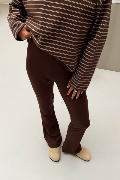 Tia Bootcut Leggings Dark Brown