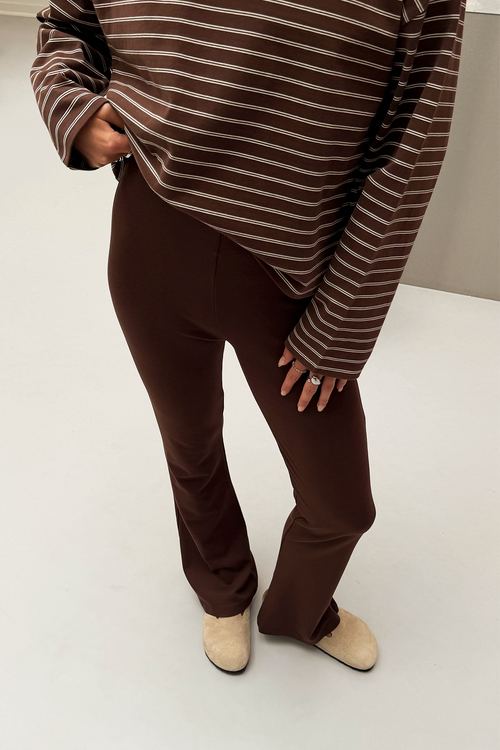 Tia Bootcut Leggings Dark Brown