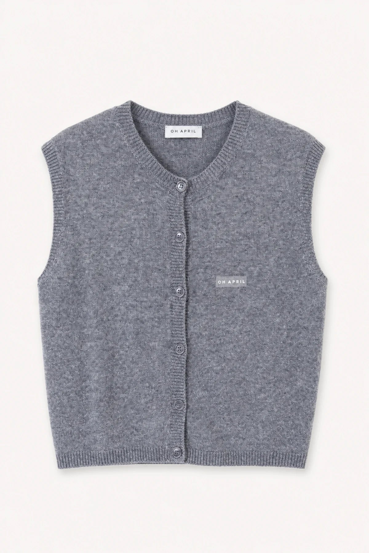 Strickweste aus Viskose-Merino-Mix – Grey Melange