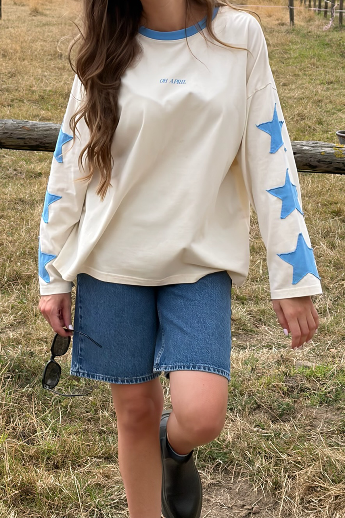 Venetia Longsleeve Stars Off White