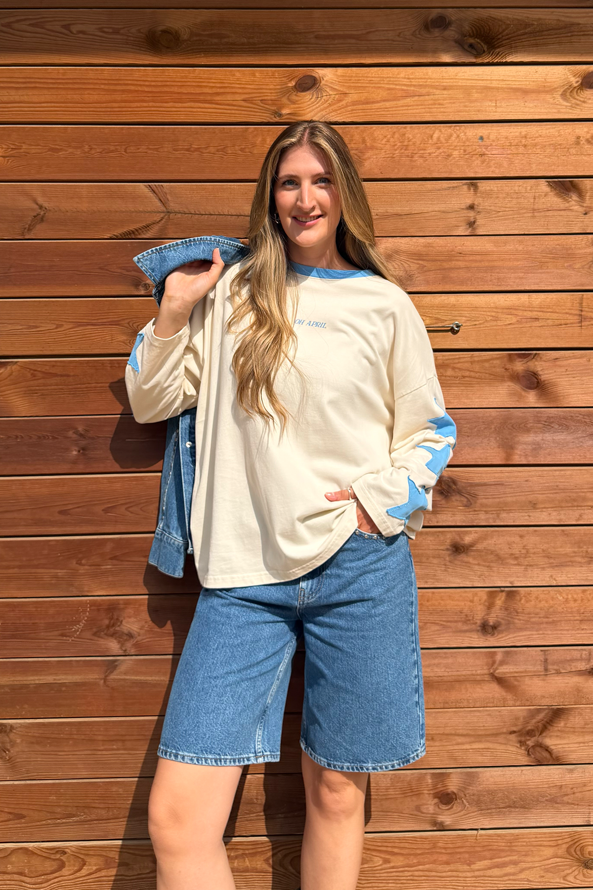 Venetia Longsleeve Stars Off White