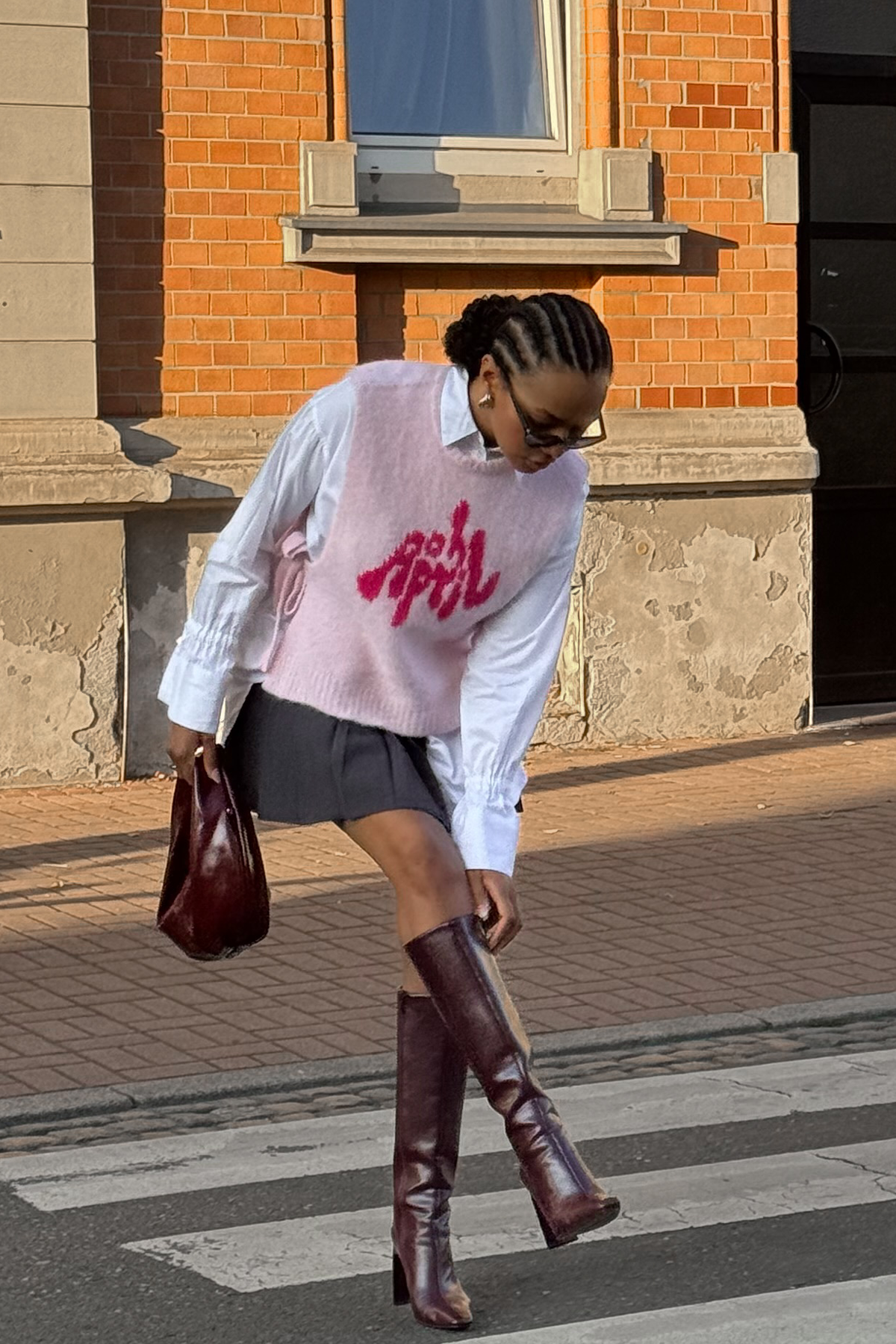 Moxie Tie Vest Sugar Pink