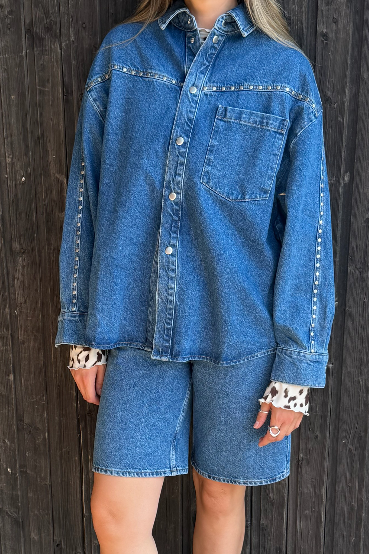 Vivian Denim Shirt Denim Mid Blue