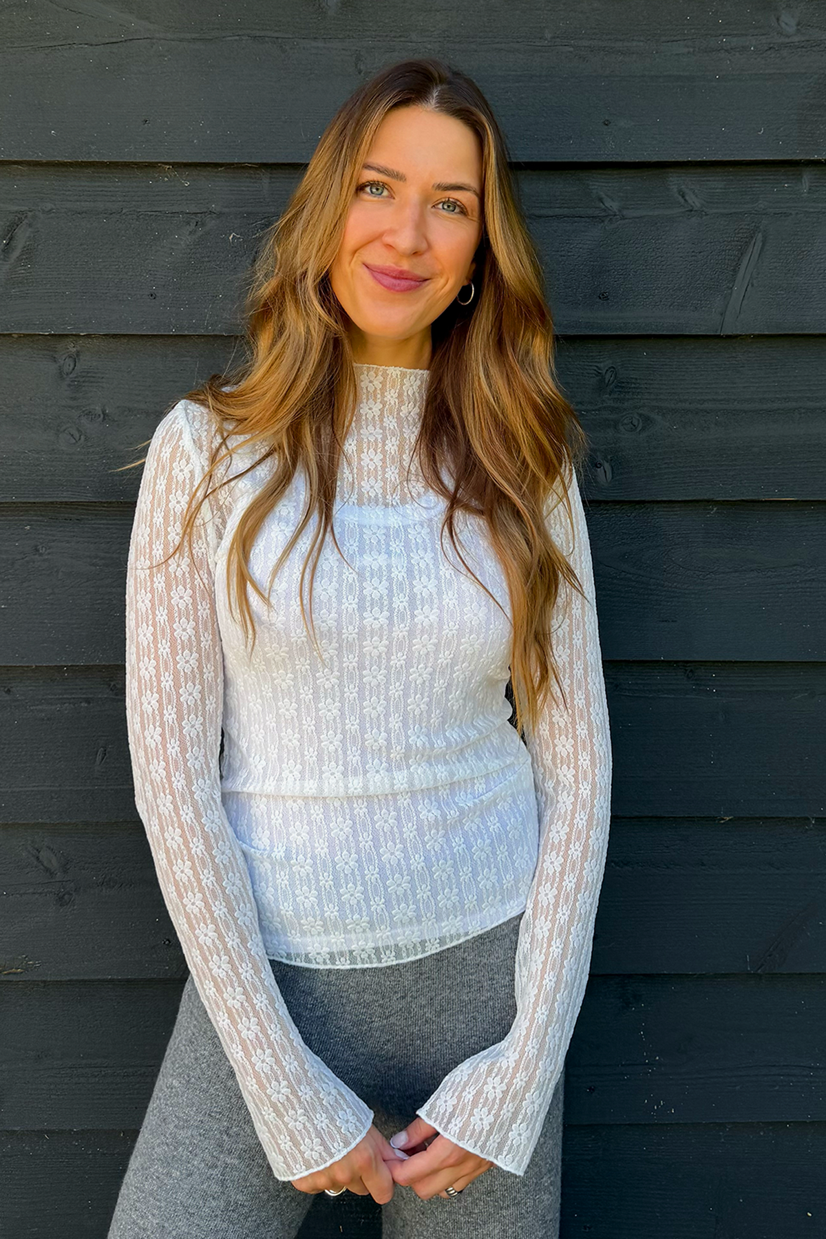 Zahara Lace Longsleeve Off White