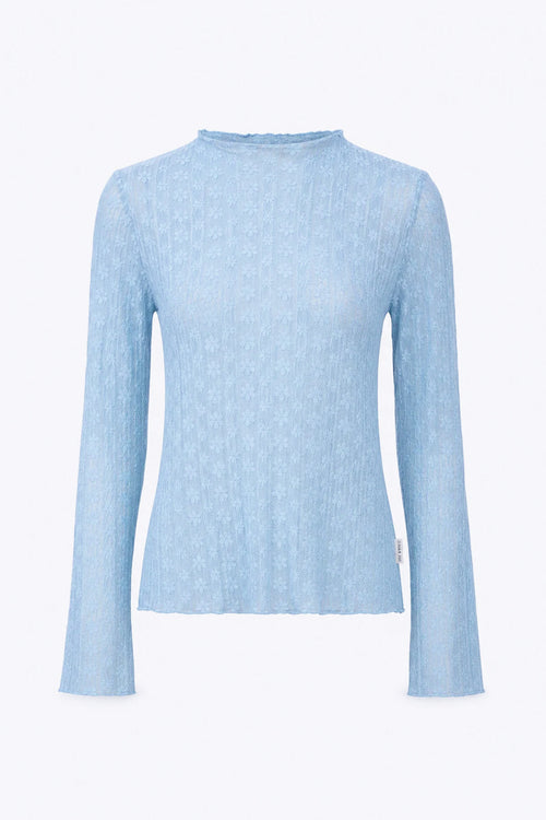 Spitzen-Longsleeve Zahara – Sky Blue
