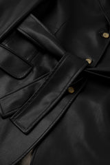 Lani Oversized Blazer Vegan Leather Black