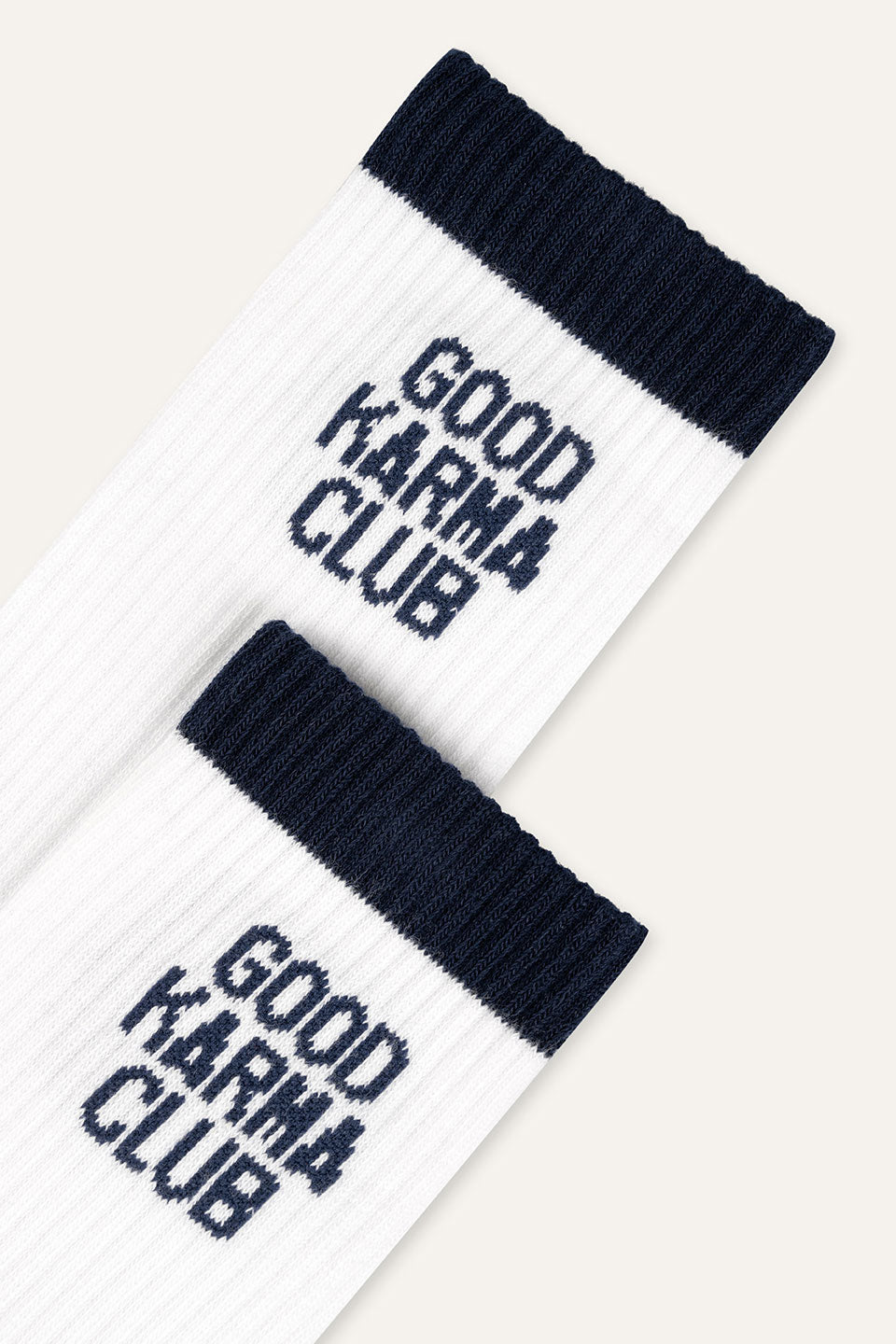 Socken Schriftzug Dunkelblau