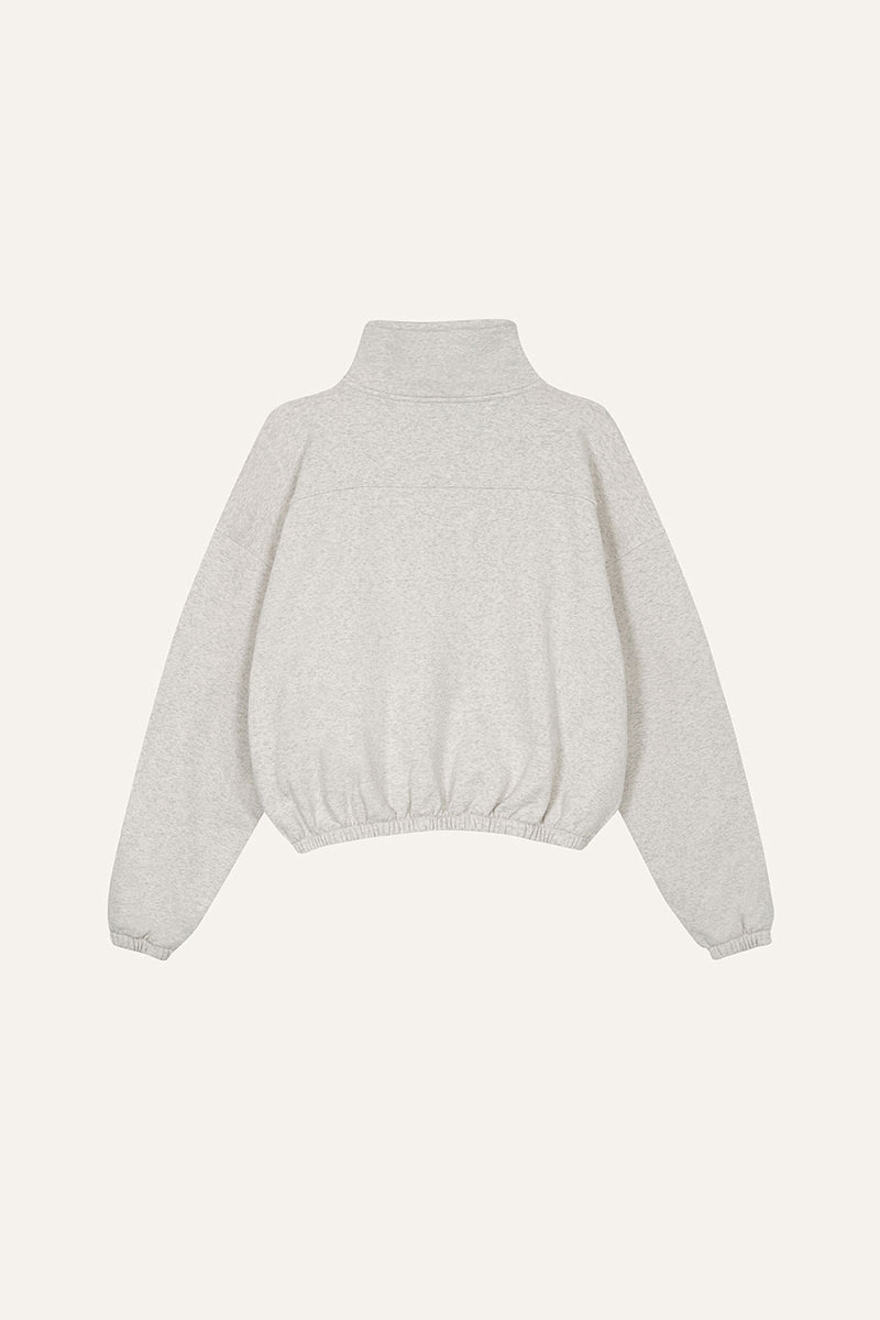Evie Zipper Sweater Greige