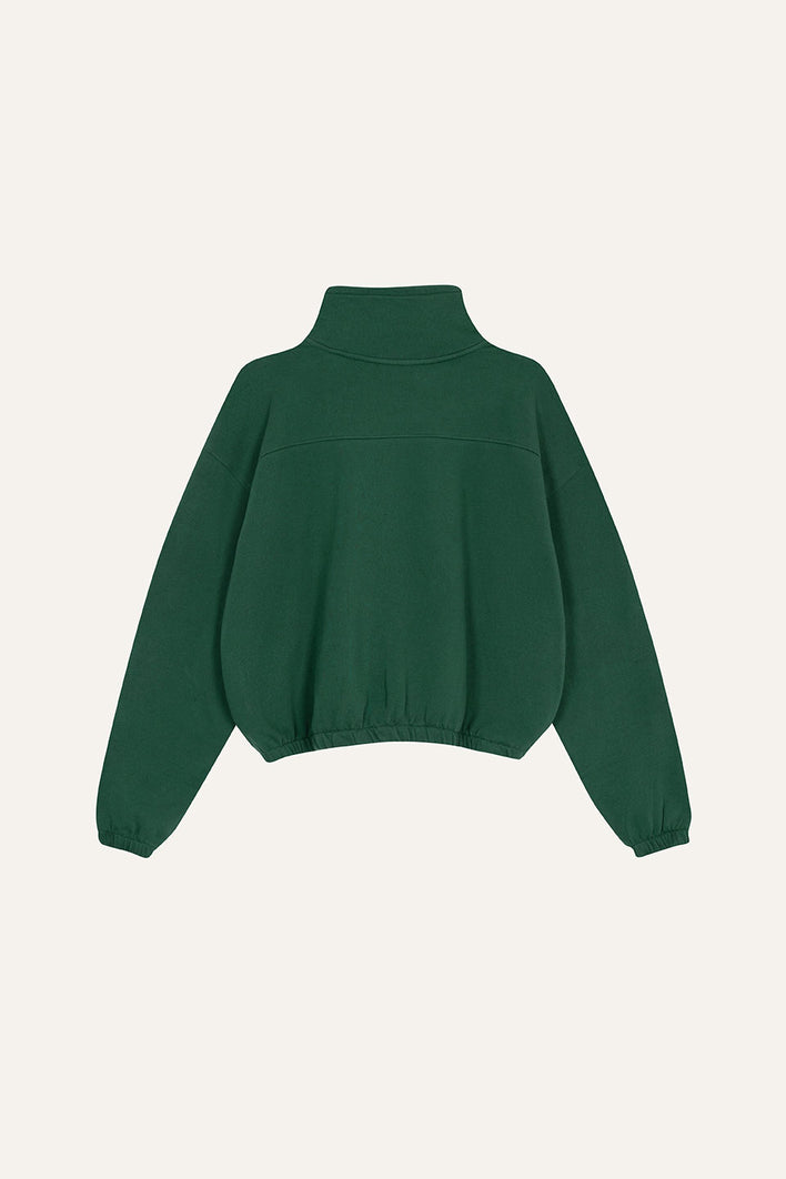 Evie Zipper Sweater Forest Green