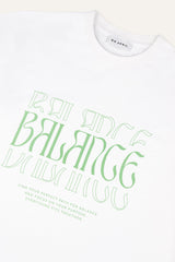 Boyfriend T-Shirt Balance White/Green