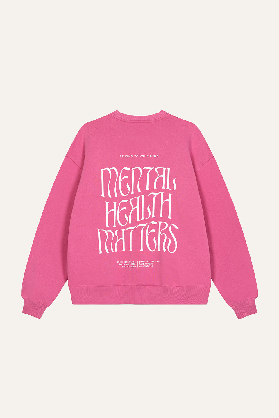 Oversized Sweater Mental Health Light Pink