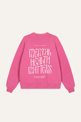 Oversized Sweater Mental Health Light Pink