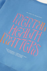 Oversized Sweater Mental Health Azure Blue