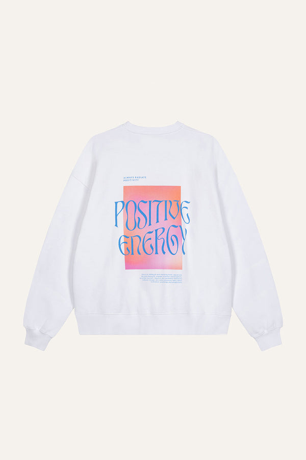 Oversized Sweater Energy White/Pink