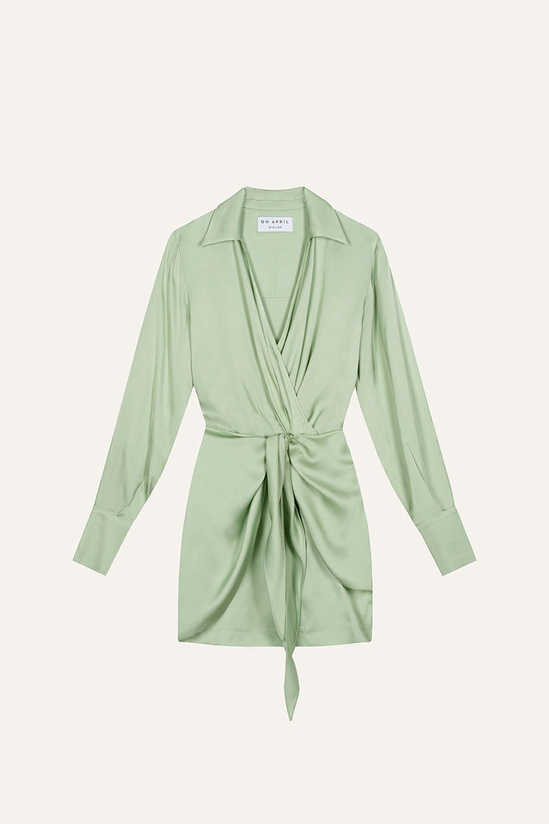 Séraphine Wrap Dress Light OH – APRIL Green