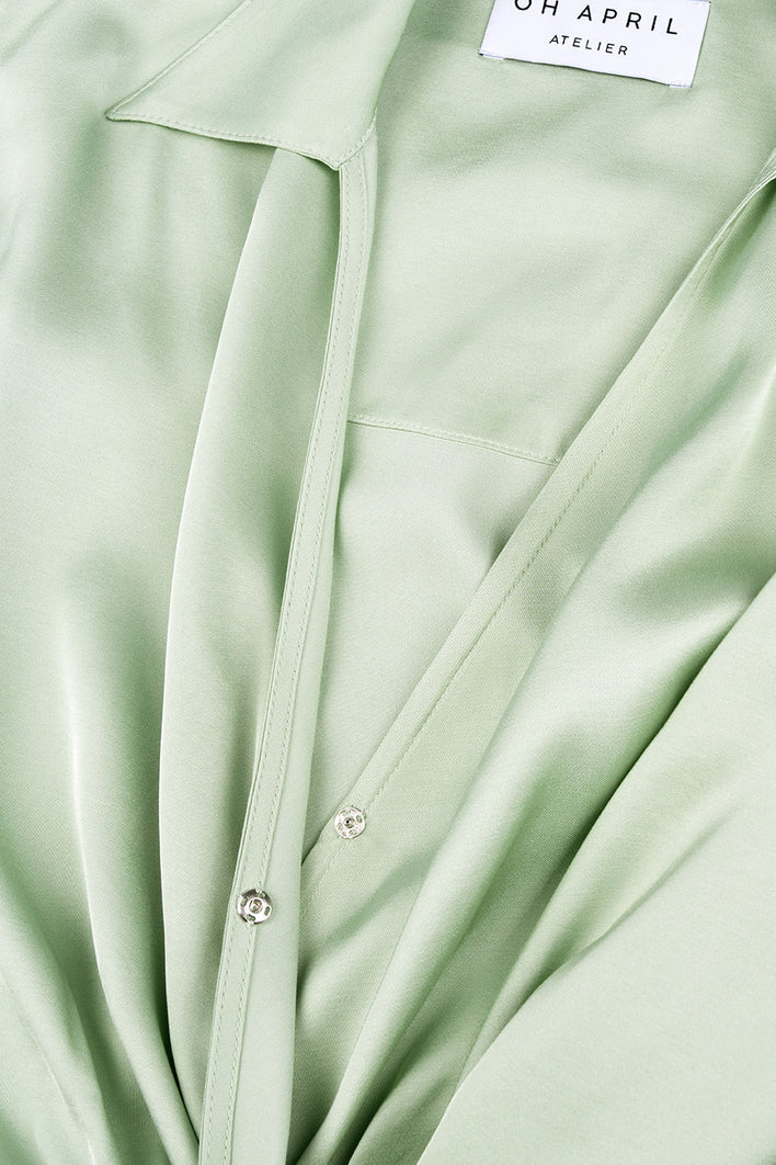 Séraphine Wrap Dress Light Green