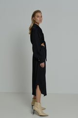 Margot Blouse Dress Black