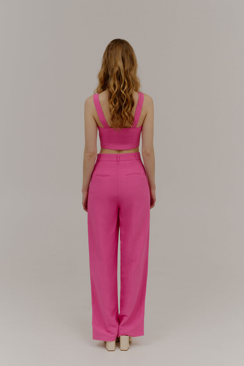 Élodie Asymmetric Pants Pink